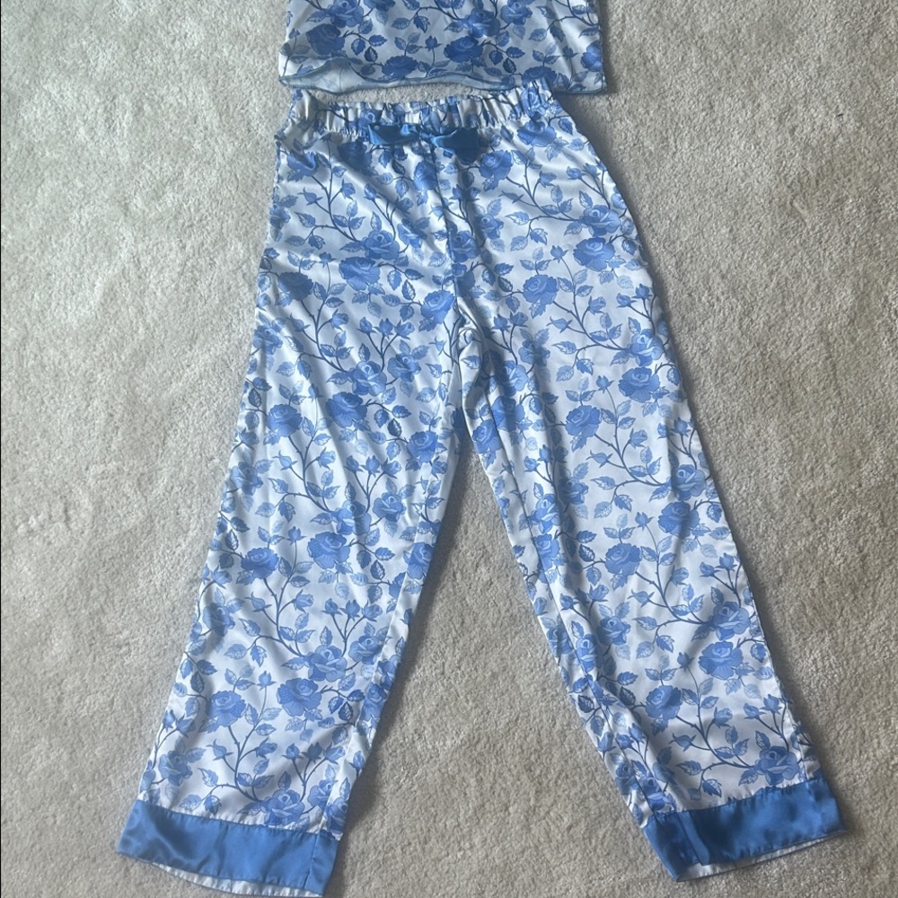 Source Unknown Floral Blue Kids Pajama Set